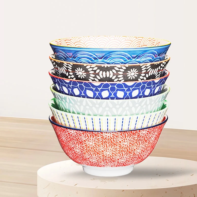 Mikasa 6 Inch- 16 Design Coloful / Floral / Geometric / Mosaic Style Ceramic Cereal / Soup Bowl, sharing bowl servings of porridge, soup, noodles and pie, Dishwasher and Microwave-safe | Shopee Malaysia