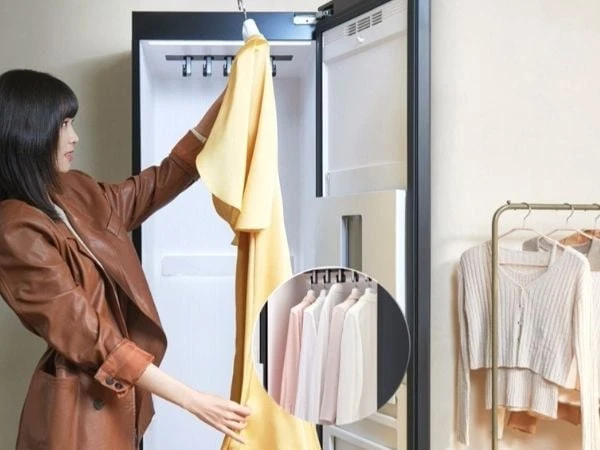 LG Styler 2024 còn hoạt động như một máy hút ẩm, loại bỏ tới 10 lít hơi ẩm trong không khí mỗi ngày.