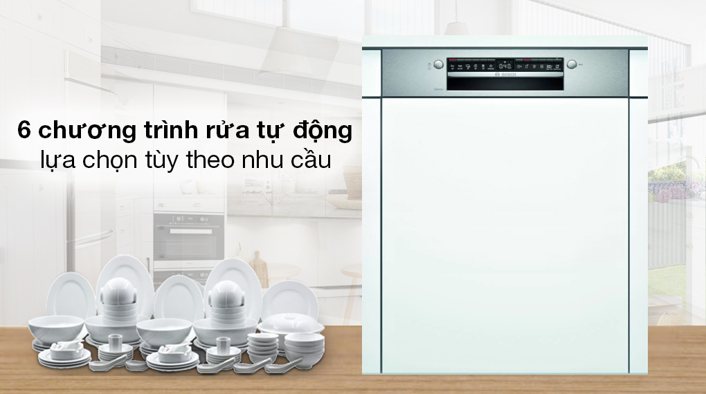 Máy rửa chén bán âm Bosch SMI4HVS33E - Chương trình rửa