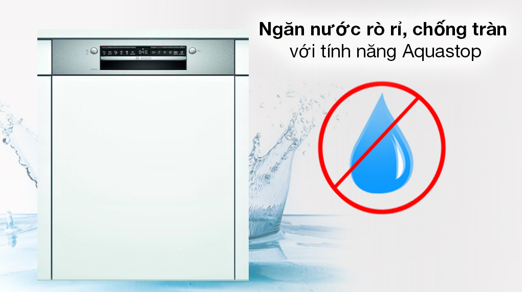 Máy rửa chén bán âm Bosch SMI4HVS33E - Tính năng an toàn