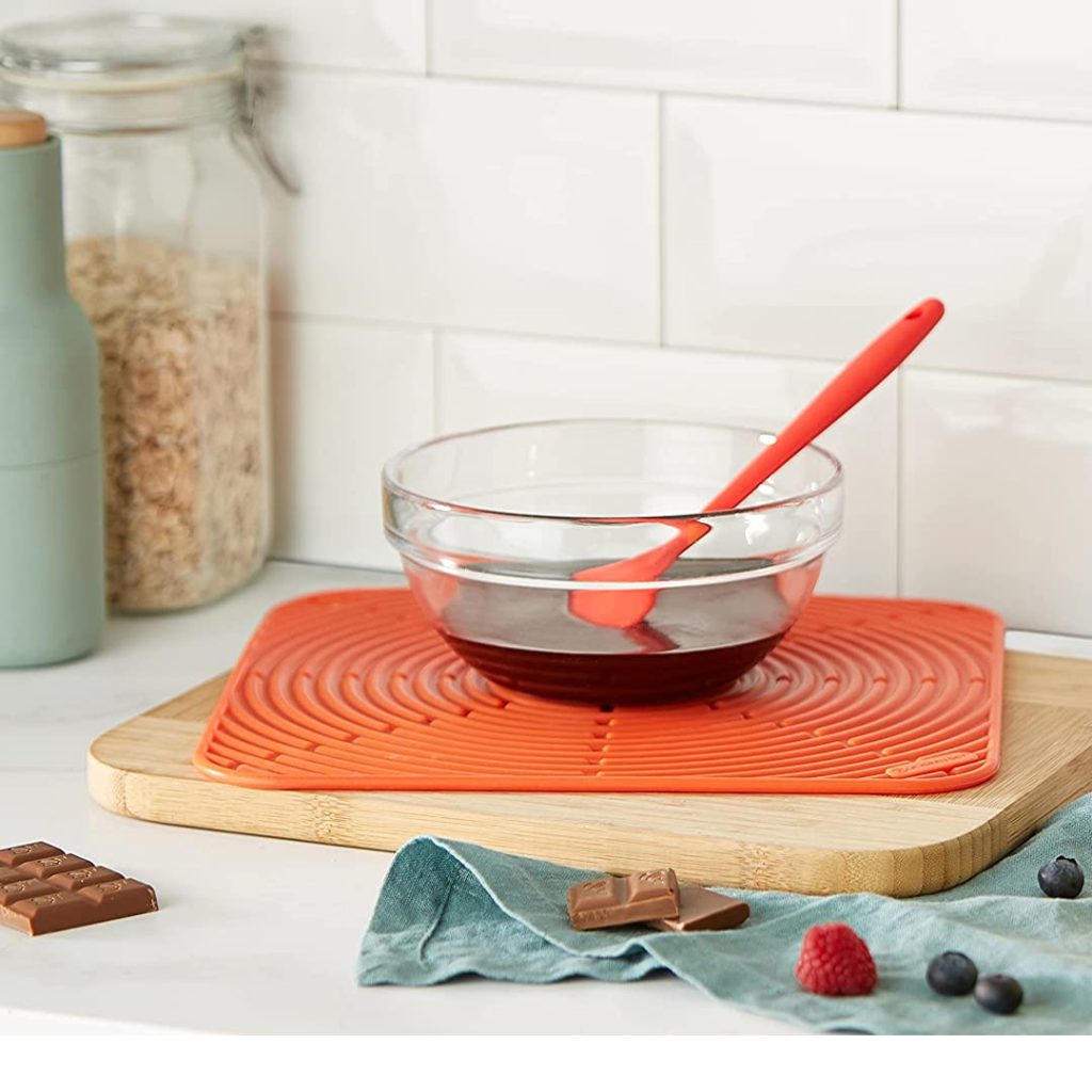 Lót Nồi Vuông Lecreuset Silikon Topflappen 29cm Orange