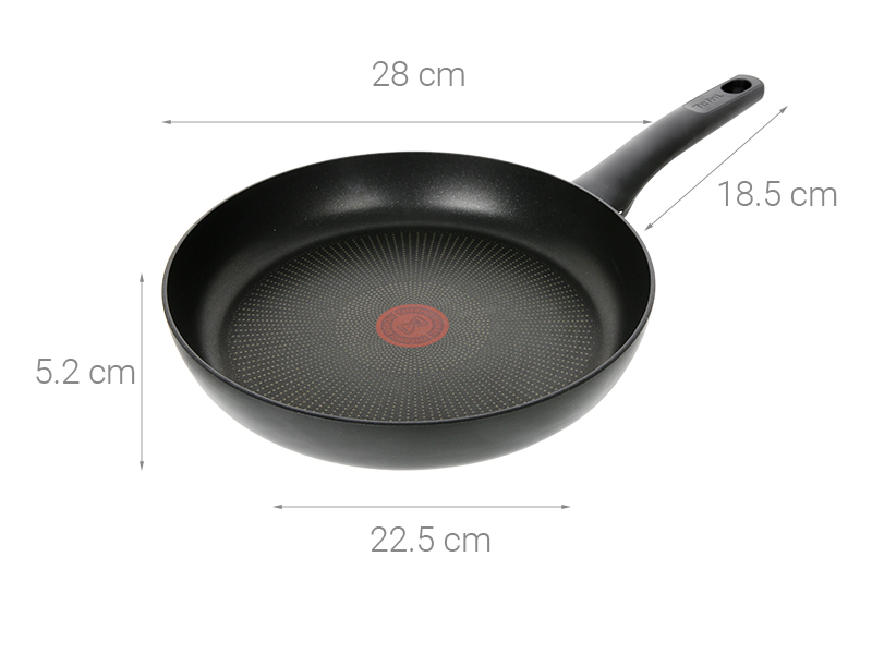 Chảo nhôm chống dính vân đá đáy từ 28 cm Tefal Ultimate G2680622