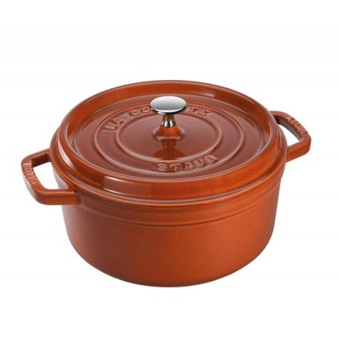 Nồi gang tròn STAUB COCOTTE CANNELLE CINNAMON 28CM màu cam quế 2