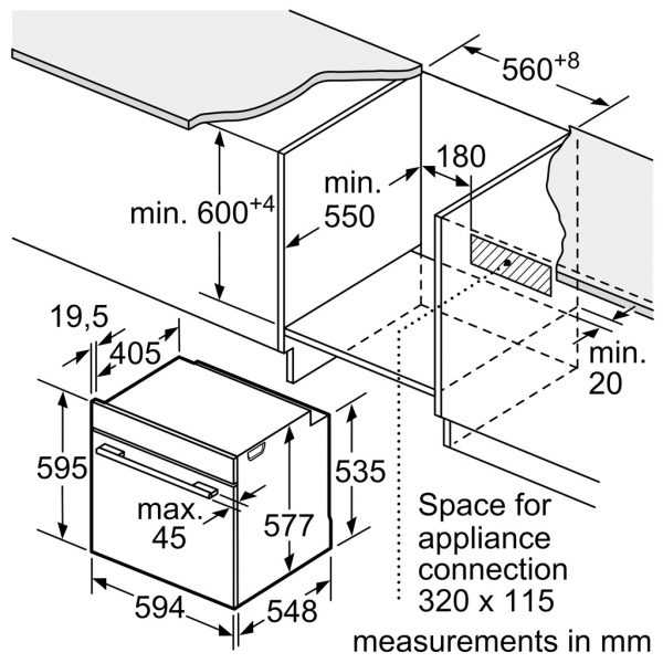 Thông số Lò nướng Âm tủ BOSCH HBG635BS1