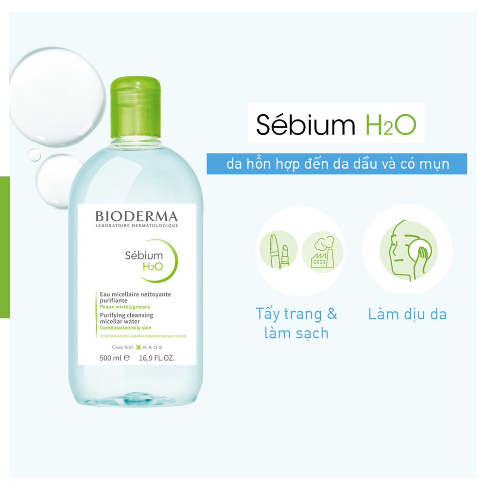 Nước Tẩy Trang Bioderma Dành Cho Da Dầu & Hỗn Hợp Tại Hasaki