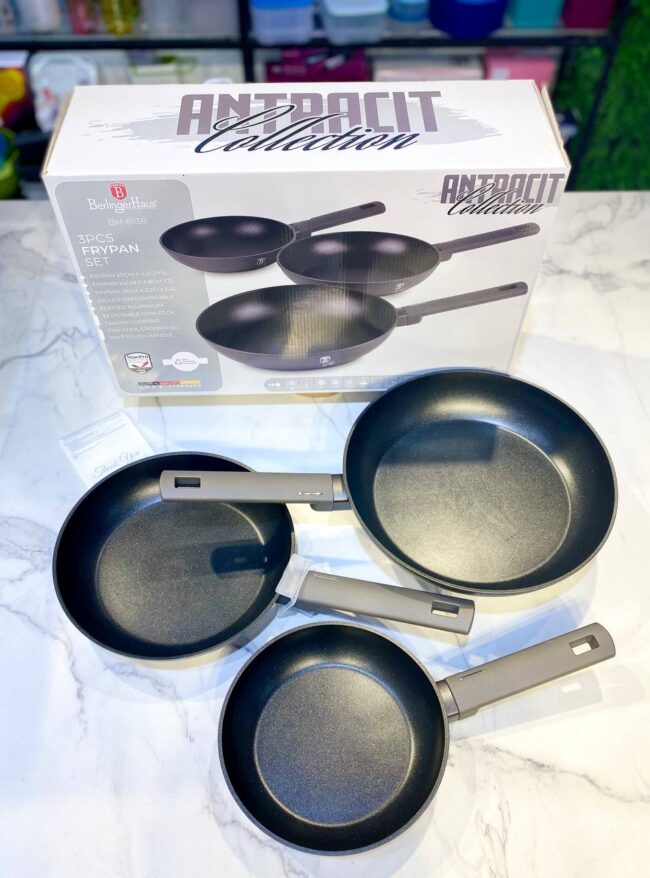 BỘ 3 CHẢO BERLINGER HAUS BH 8138 3PCS FRYPAN