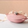 Nồi gang Oblong Fleur Le Creuset trắng - hồng 31cm