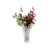 Bình hoa pha lê Bohemia Plantica trắng 32cm