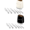 Bộ dao SMEG KBSF01 7 món - Màu Đen, Màu Kem