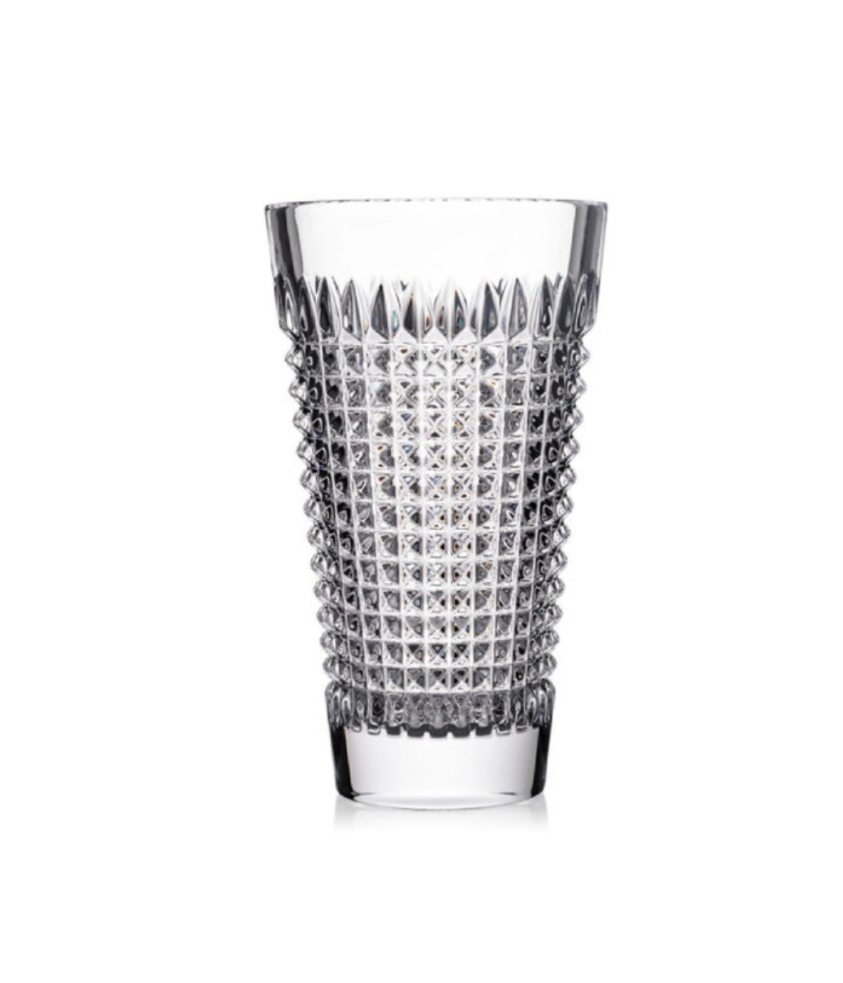 Lọ hoa pha lê Rogaska Diamond 27cm màu trắng