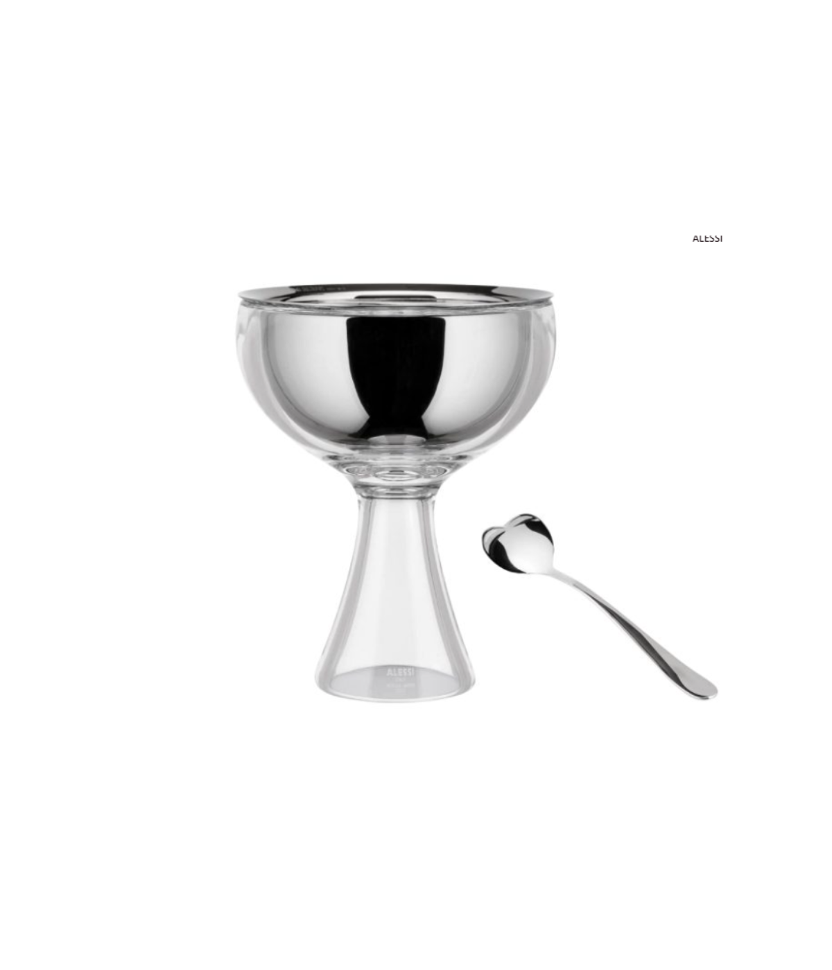 Ly ăn kem ALESSI AMMI01S I (màu inox, kèm thìa)