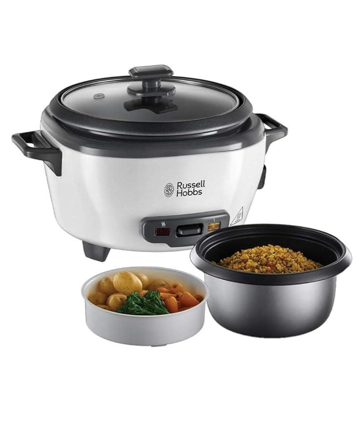 Nồi cơm điện Russell Hobbs 0.8l màu trắng/đen công suất 300W