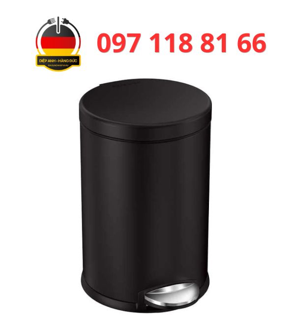 Thùng rác Simplehuman 4.5l màu đen - Diệp Anh hàng Đức