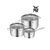 Bộ 3 nồi WMF Astoria gồm 2 nồi vung kính (24cm & 20cm) và 1 quánh 16cm vung kính