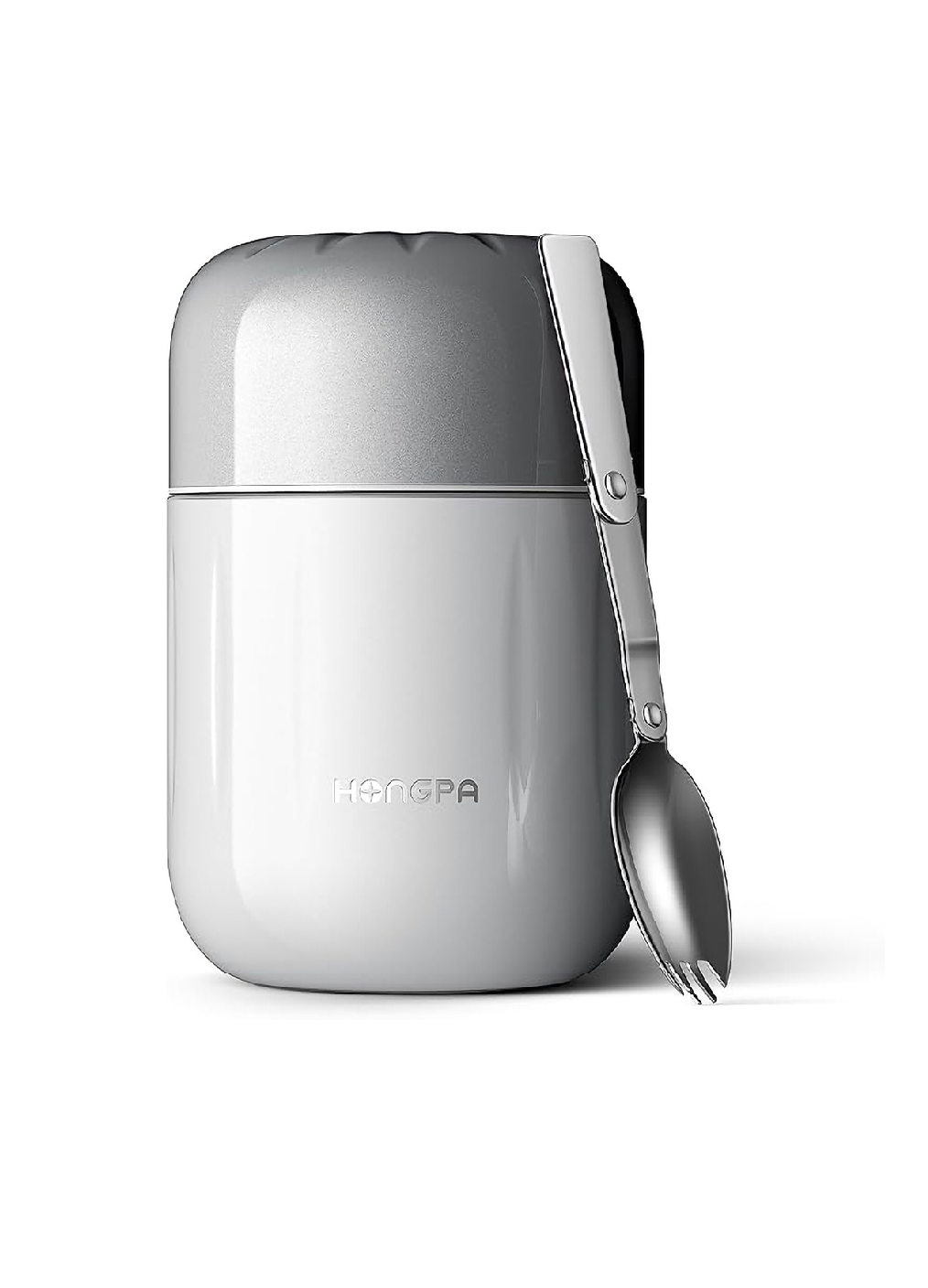 Bình giữ nhiệt đựng thực phẩm Thermal food container, 500 ml ( trắng, ghi nắp tím)