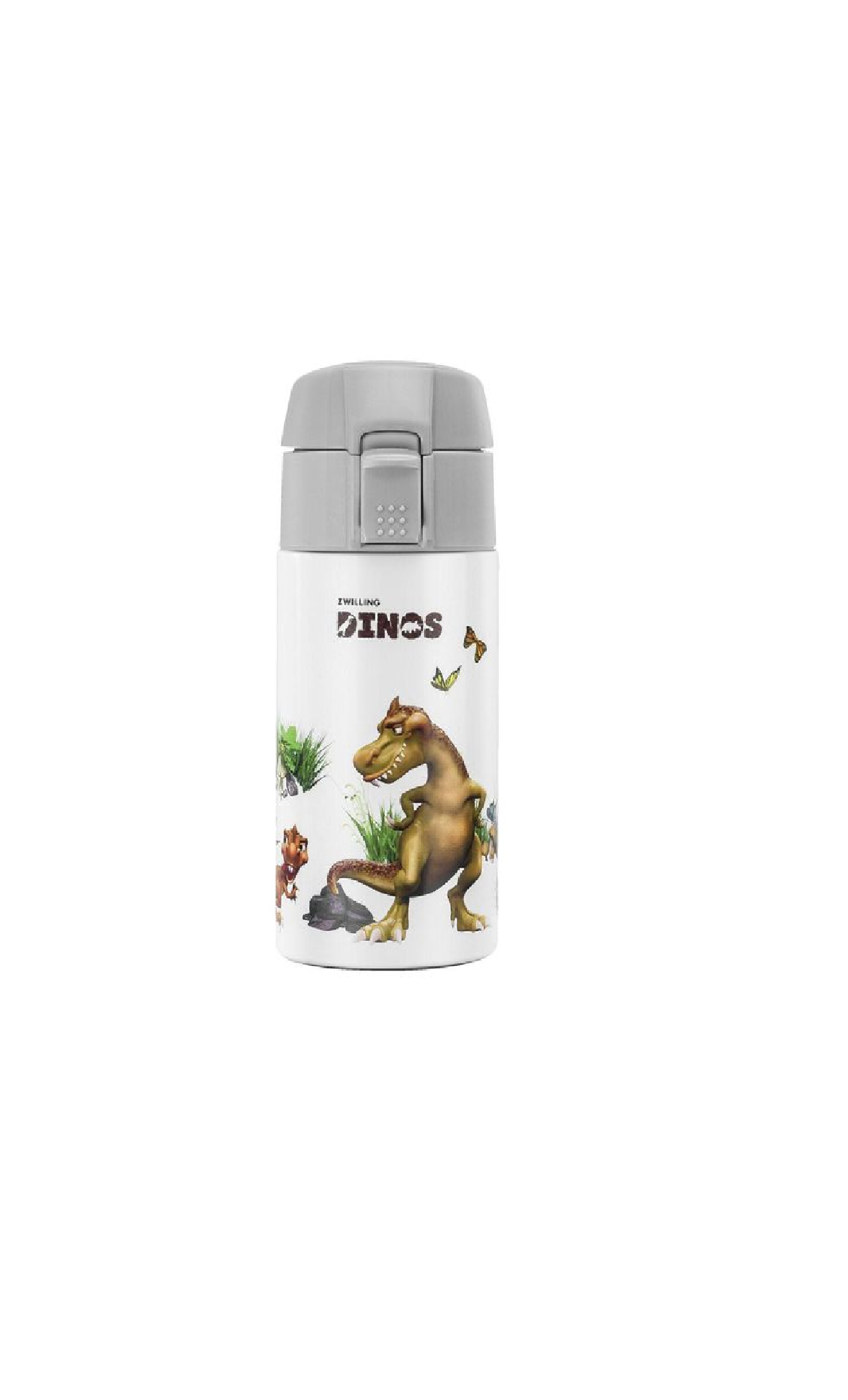 Bình giữ nhiệt Zwilling Trinkflasche DINOS, 350 ml, Edelstahl, Weiß-grau hình khủng long