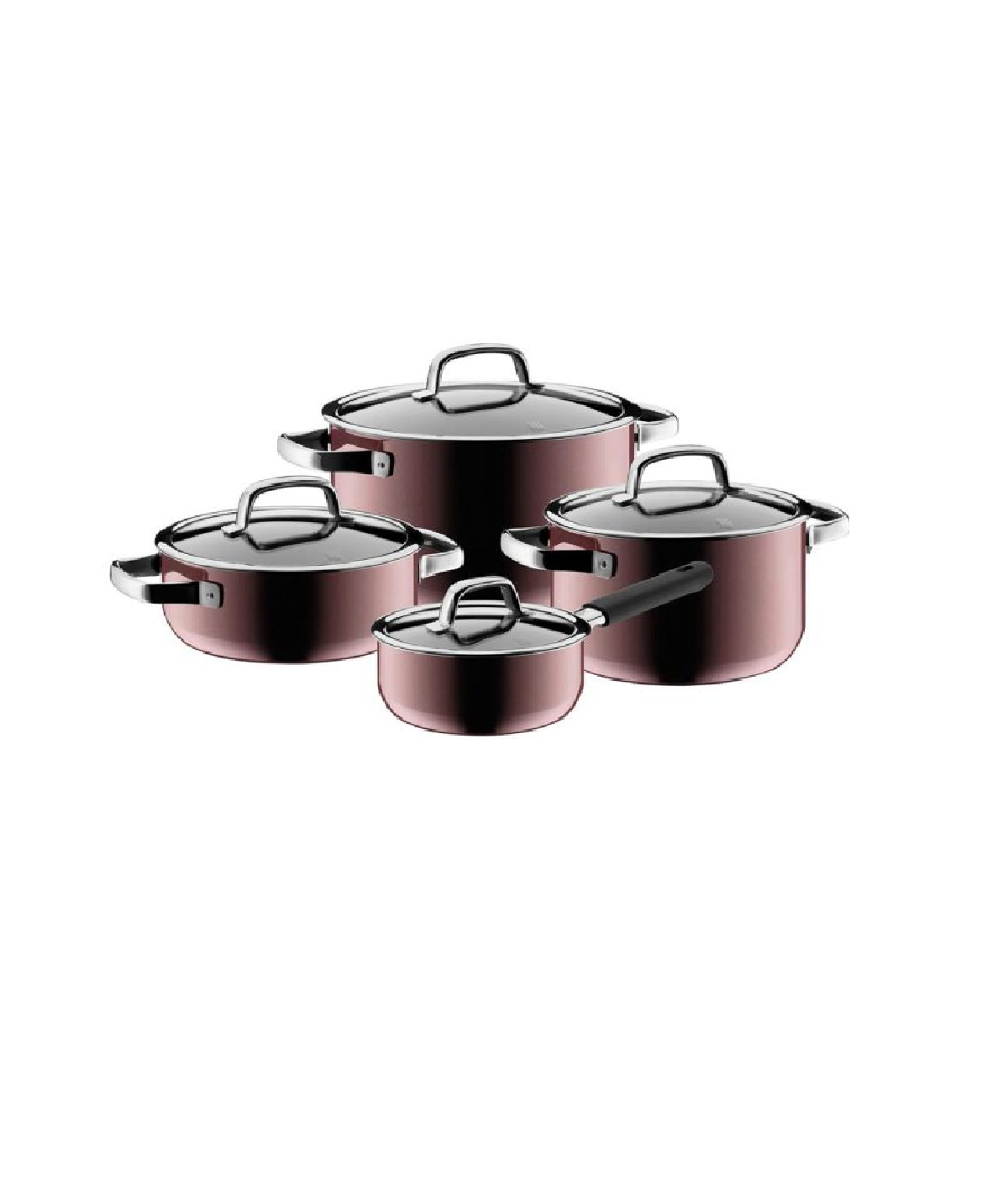 Nồi WMF Topf Set Fusiontec FT Mineral Töpf 4tlg Màu Đỏ Mận