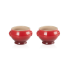 Set 2 hũ đựng soup 600ml LeCreuset Suppenterrine 11cm Kirsche – màu đỏ