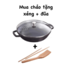 Chảo gang Wok Staub Wok 30cm kèm quà tặng