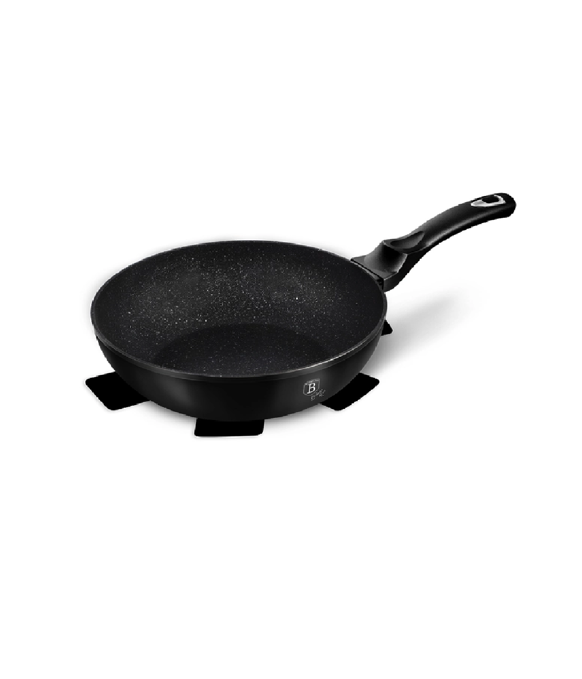 Chảo Sâu Lòng Berlinger Haus BH/1848 28cm Lớp Chống Dính Phủ Đá Màu Đen/Bạc