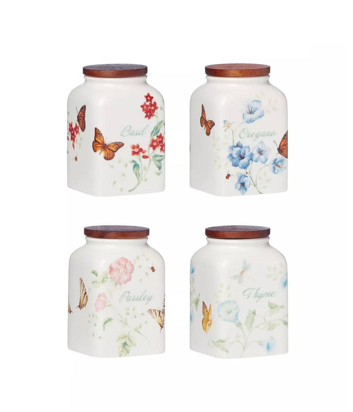 Sét hũ đựng gia vị 4 món Lenox Butterfly Meadow