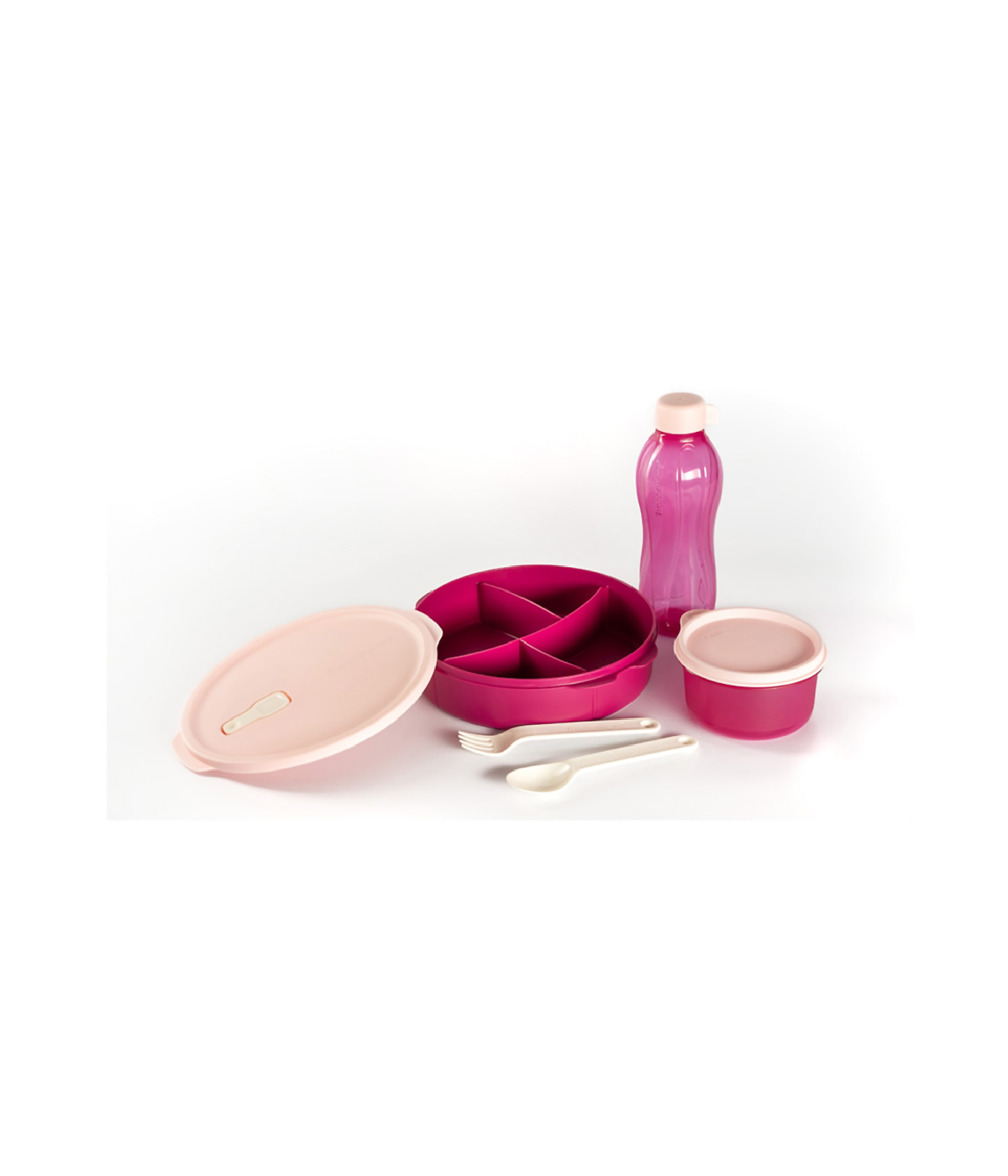 Bộ Hộp Cơm Tupperware Fit To Go Màu Hồng - Xanh