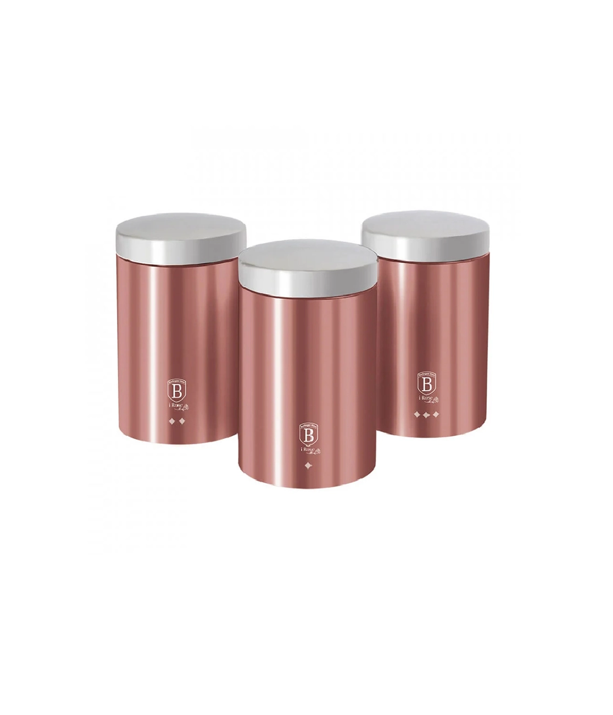 Bộ 3 hộp đựng thực phẩm Berlinger Haus BH/6720 - Màu vàng hồng trơn