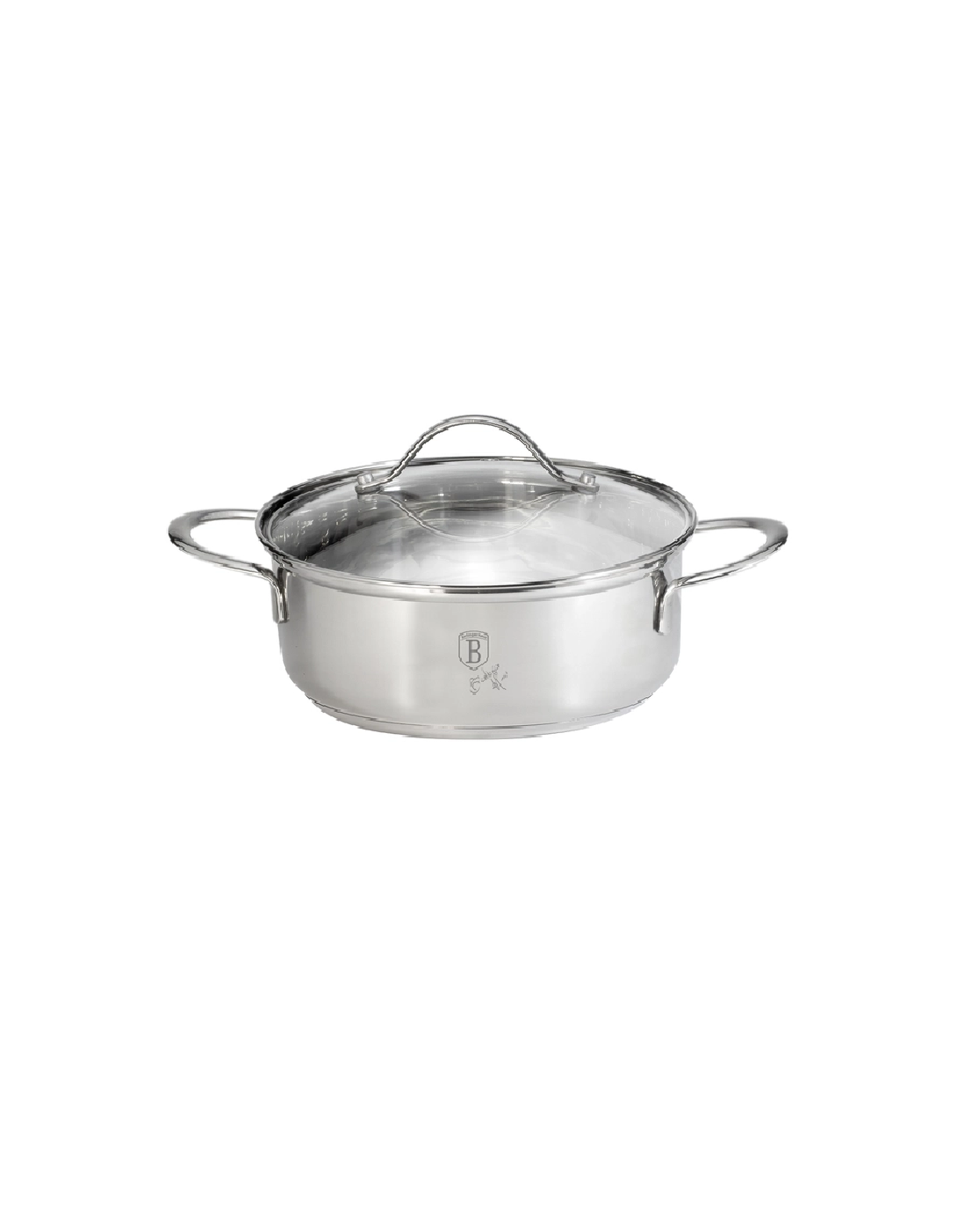Nồi Berlinger Haus BH6282 28cm Silver Collection Có Nắp Kính