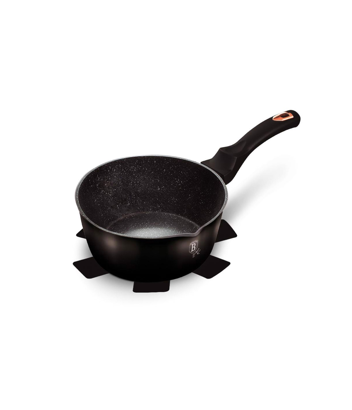 Quánh Berlinger Haus BH1637N 16cm Lớp Chống Dính Phủ Đá Màu Đen Vàng Hồng