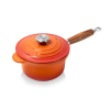 Quánh Gang Có Nắp Le Creuset Wooden Handle 18cm 21139180902460 Flame Màu Cam