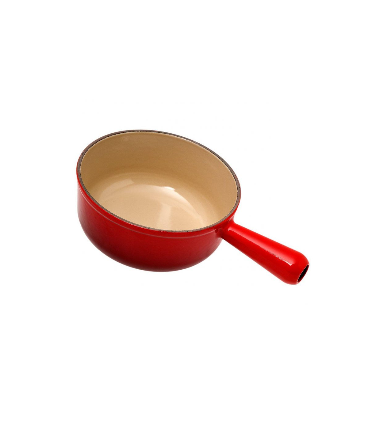 Quánh Gang Không Nắp Lecreuset Schwenkkasserolle 24cm Kirsche Màu Đỏ