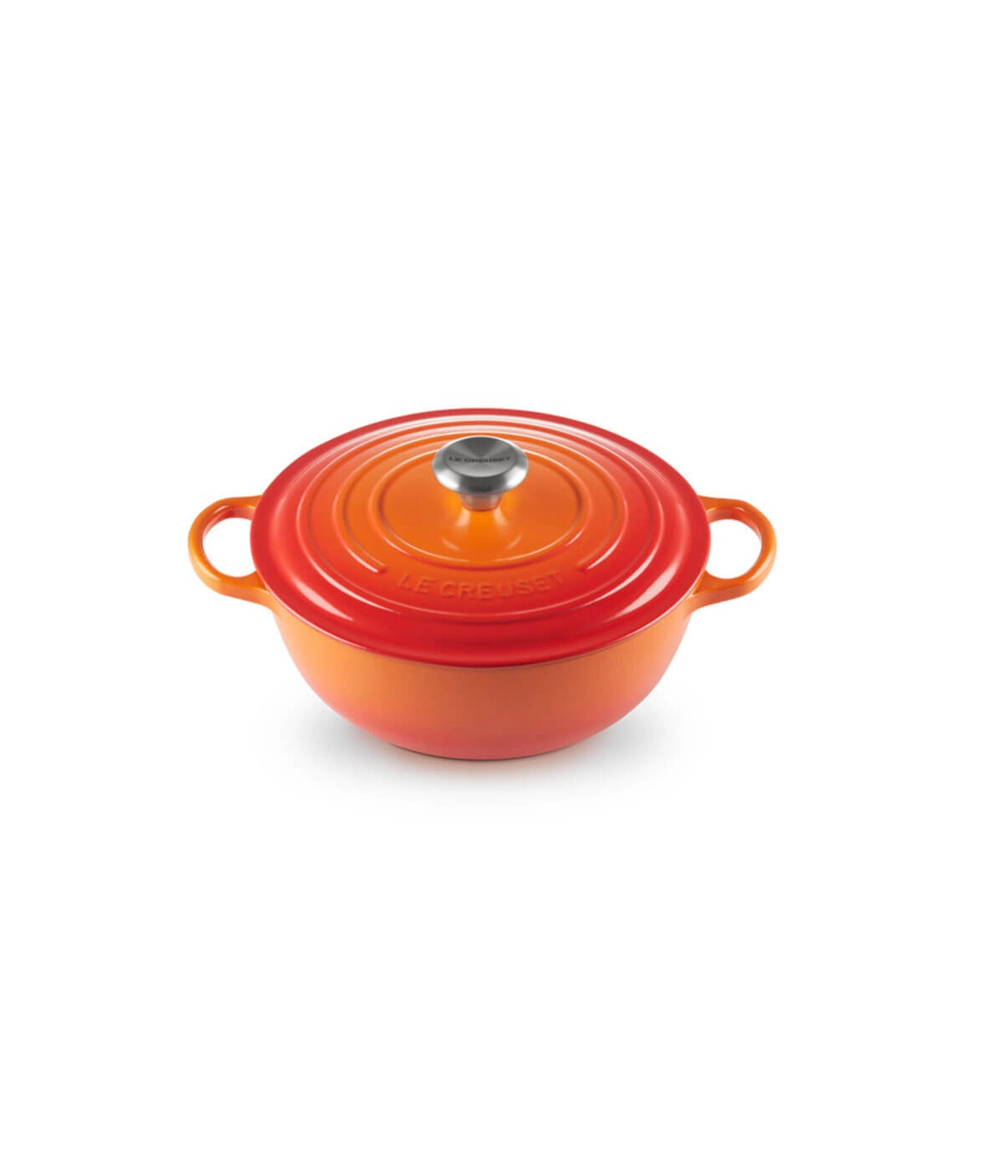 Nồi Sâu Lòng Lecreuset La Marmite Schwarzes Interieur 32cm Orange Màu Cam