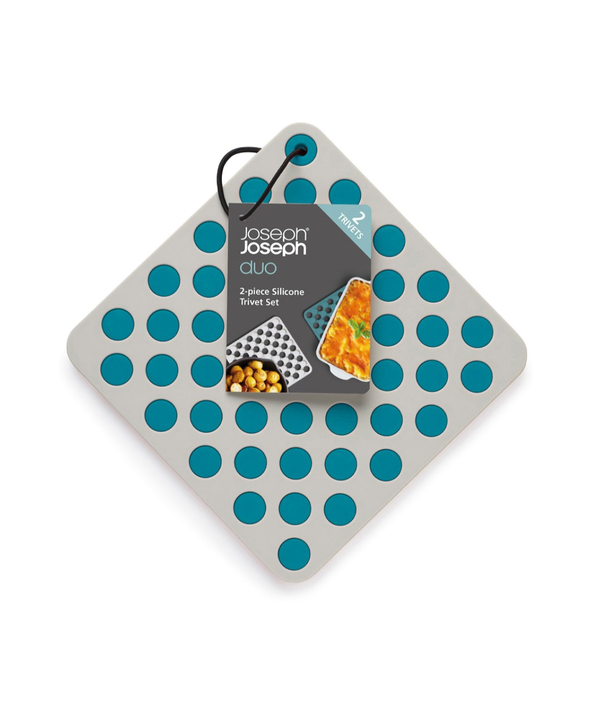 Set 2 chiếc lót nồi vuông Joseph Joseph Duo 2 Piece Silicone Trivet Pot Holders