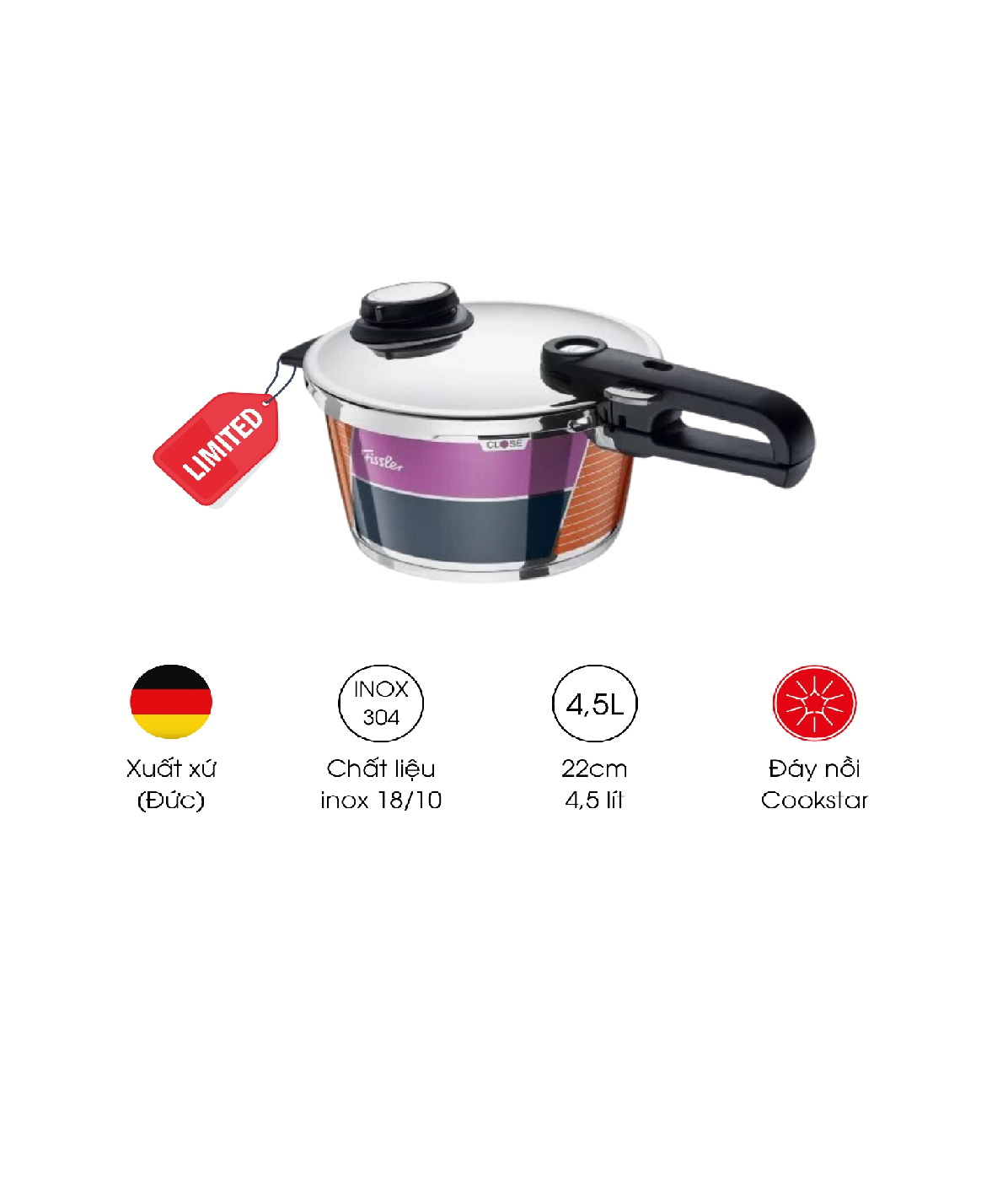 Nồi áp suất Fissler Vitavit Anniversary Edition 22cm - Limited