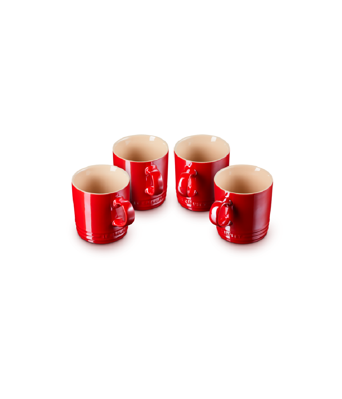 Bộ 4 cốc Le Creuset Mug London 350 ml  - Đỏ Cherry