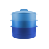 Xửng hấp Tupperware Steam It Blue 3 tầng