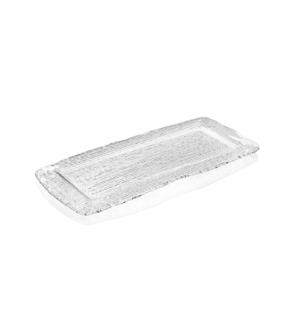 Đĩa chữ nhật pha lê IVV All in One trắng 45x22cm