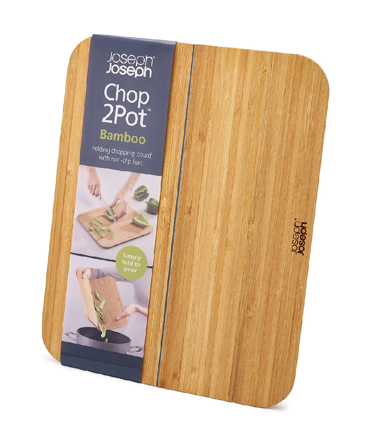 Thớt Tre Gấp Nâu Lớn Joseph Joseph 60112 Chop2Pot Bamboo