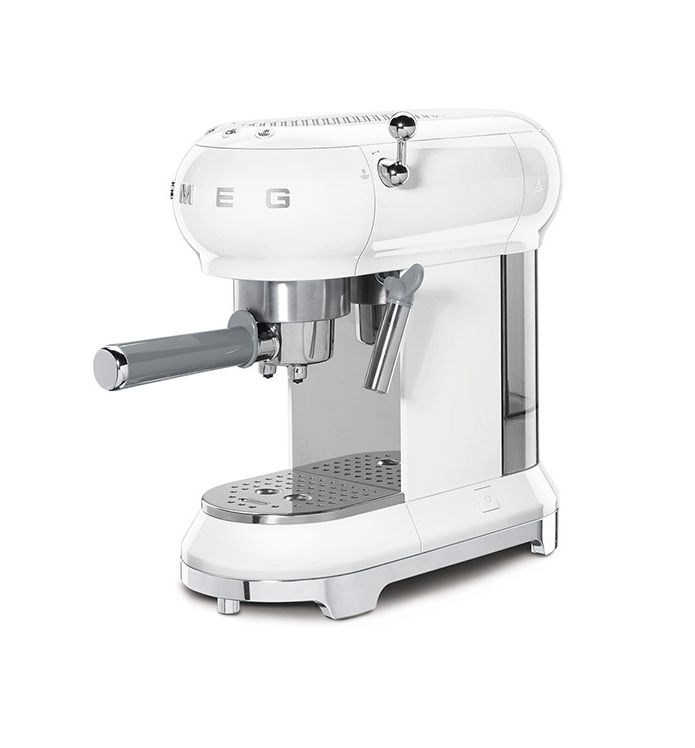 MÁY PHA CÀ PHÊ SMEG ESPRESSO ECF01WHEU -  MÀU TRẮNG