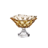 Chân bồng pha lê Bohemia Samba vàng 30.5cm