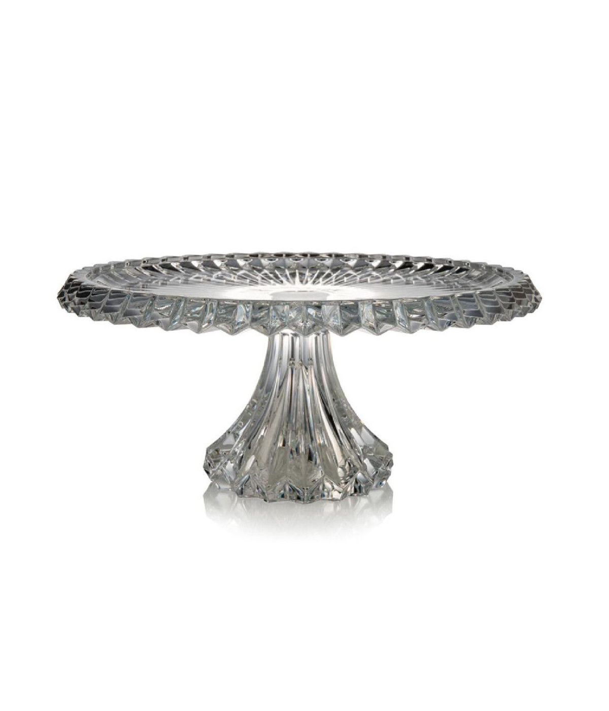 Chân bồng pha lê Rogaska Crown Jewel 33cm màu trắng