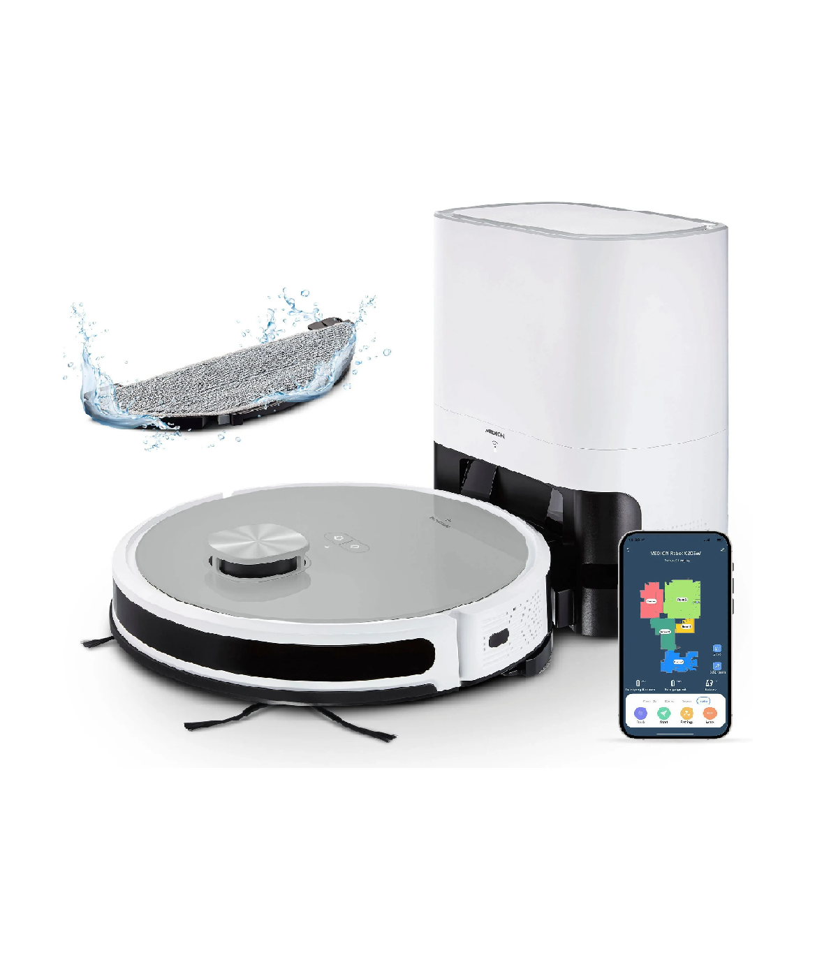 Robot hút bụi Medion X21 SW (MD 11500) - Tự động đổ rác