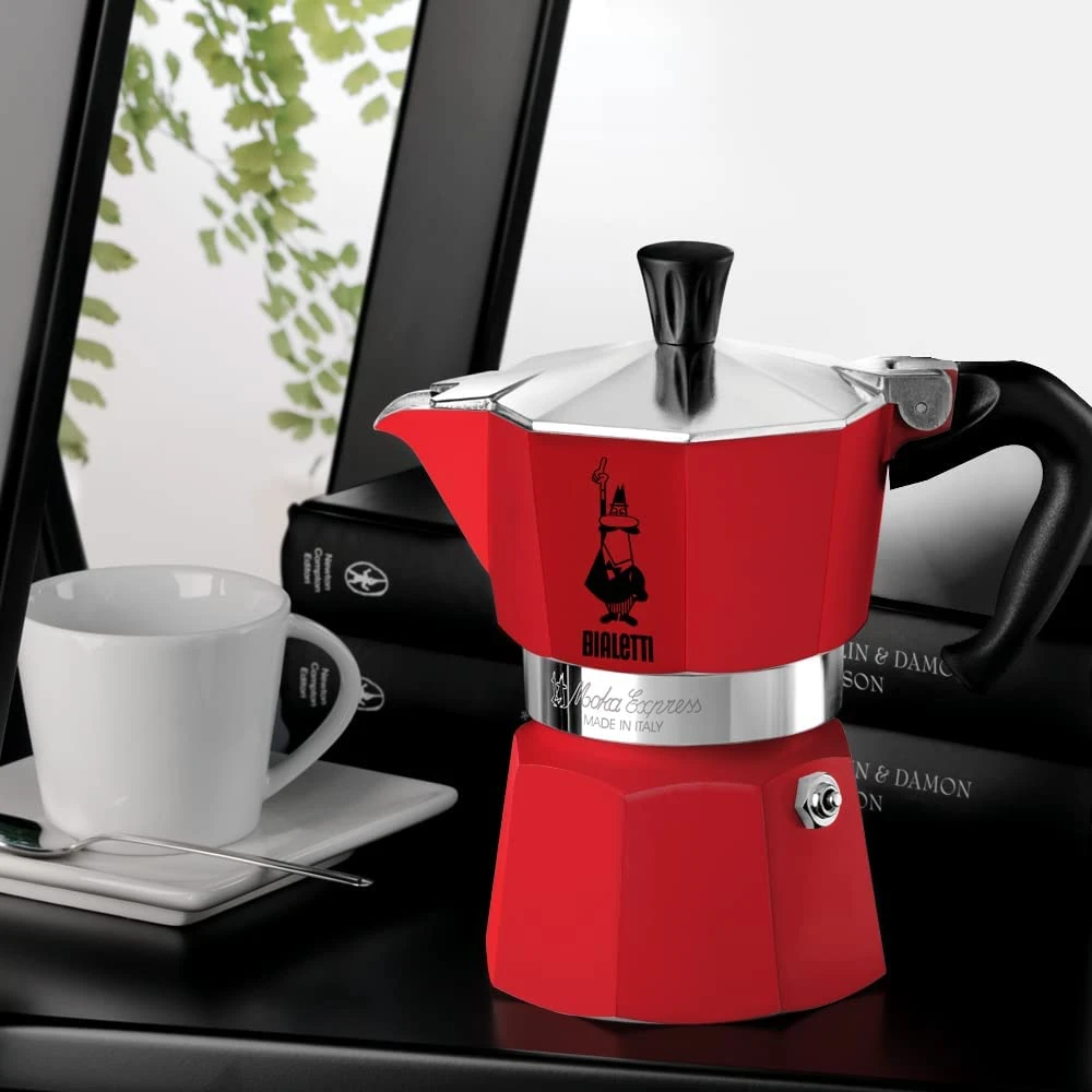 Ấm Pha Cà Phê Bialetti Moka Express 6 Cốc (màu đỏ) • Germany Store