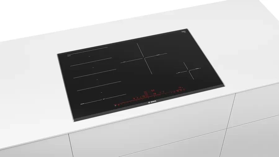 Bếp từ đa điểm kết hợp 2 bếp Bosch PXE875DC1E-Serie 8-80cm 19 Bề mặt bếp từ được trang bị kính Schott Ceran