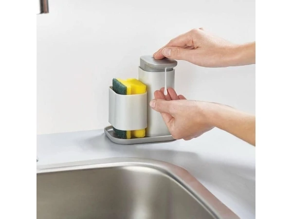Bình bơm xà phòng kèm ngăn đựng miếng rửa chén Joseph Joseph Duo | Phương mart
