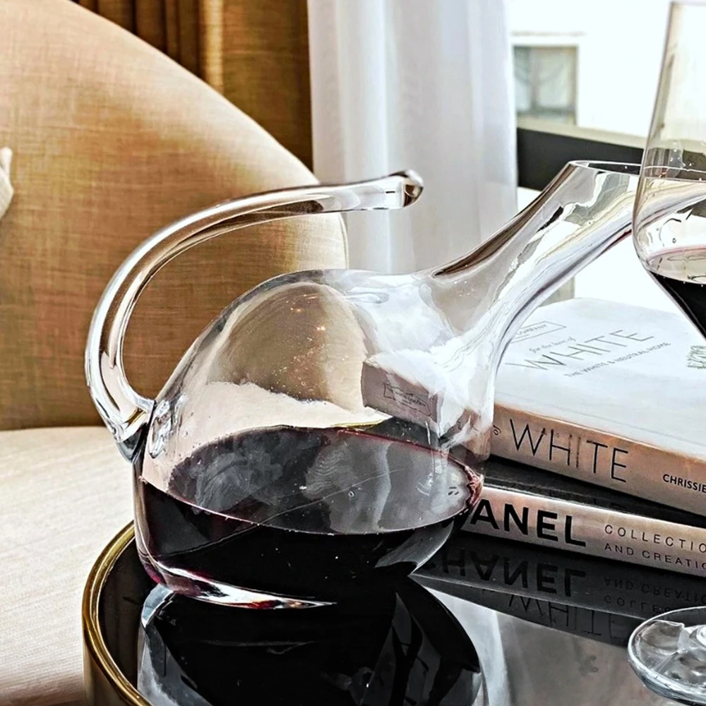 Bình đựng rượu vang Bohemia Decanter có quai 1250ml - EuromiXX