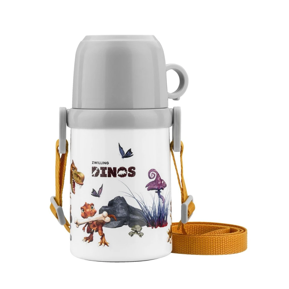 Bình giữ nhiệt Zwilling hermoflasche, 380 ml, Edelstahl, Weiß-grau hình khủng long - Wundertüte