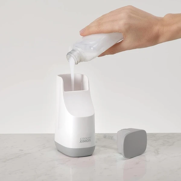 Bình xà phòng Joseph Joseph 70512 Slim Compact Soap Pump màu trắng xám | Phương mart