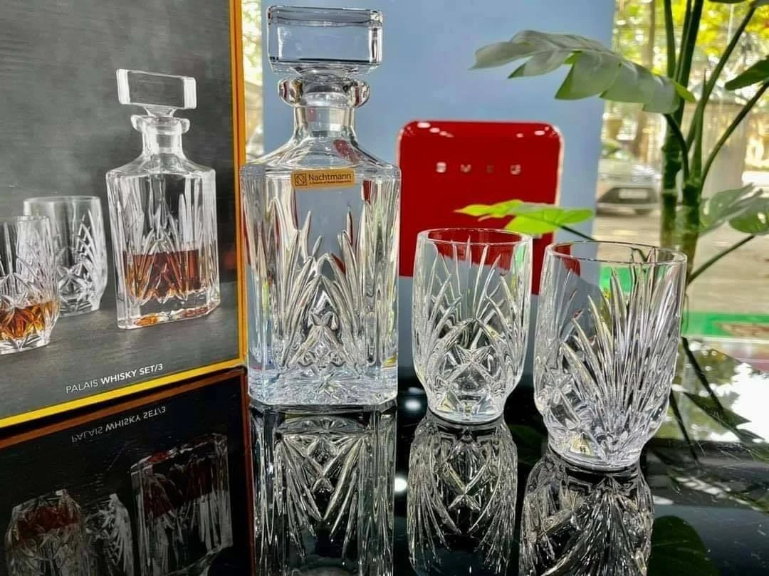 Bộ 3 món bình và cốc Nachtmann Palais Whisky 102966