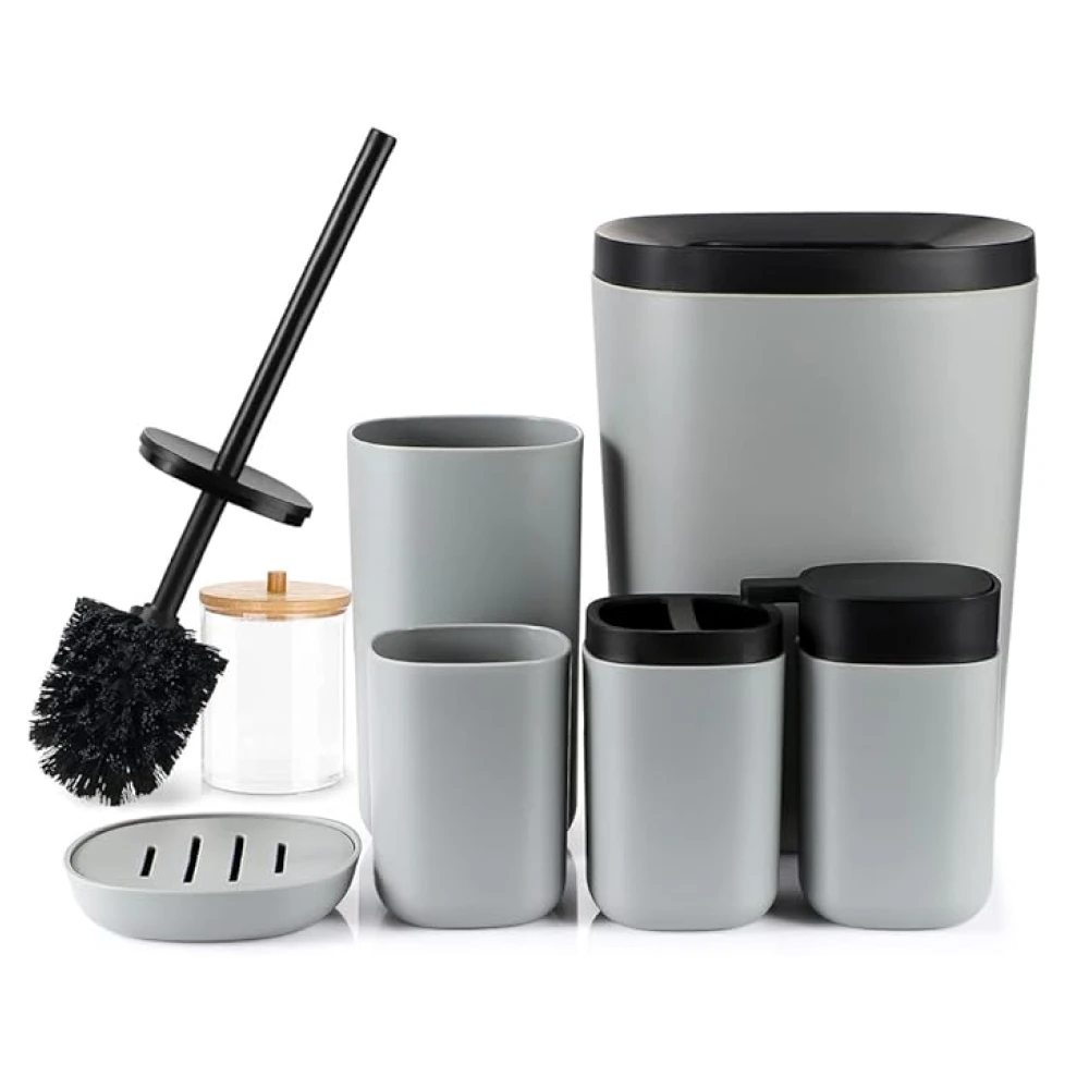 Bộ dụng cụ phòng tắm 6 chi tiết DUFU màu xám - EuromiXX